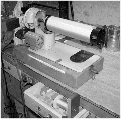 The 'Singer' coil-winding lathe.