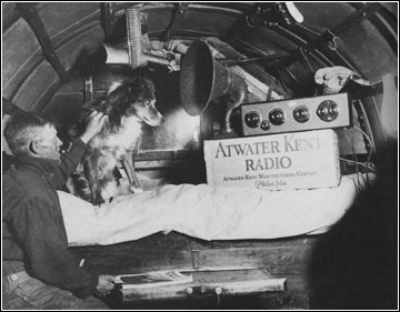 Sheepherder Inside his Wagon with Dog