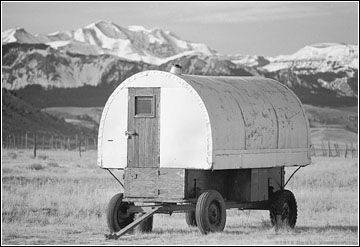 A typical Wyoming ranch sheep wagon