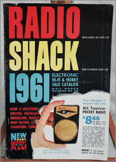 The cover of Radio Shack's 1961 catalog