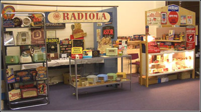 A re-creation of a typical 'Down Under' radio and battery shop from the past