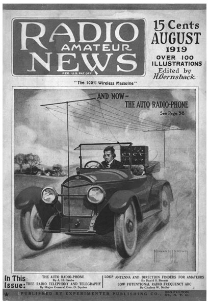 Cover of the August 1919 "Radio Amateur News"