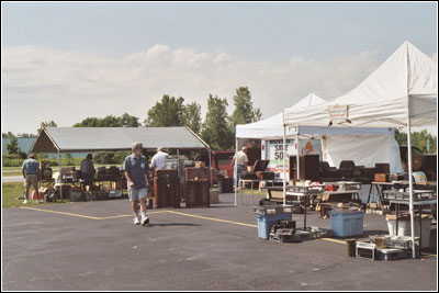 Opening day for the flea market