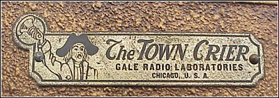 front label of the Town Crier speaker