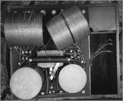 An underside view of the Short-Wave Tuner