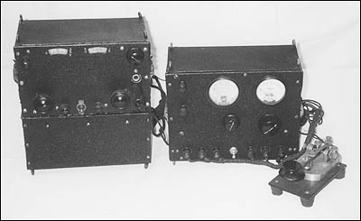 Transmitter, key and receiver were used by Admiral Byrd