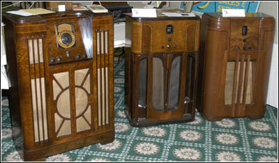 Three imposing Philco consoles