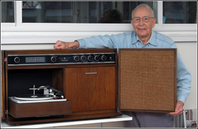 Donald with his new record player