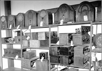 selection of radios, cathedrals and battery sets