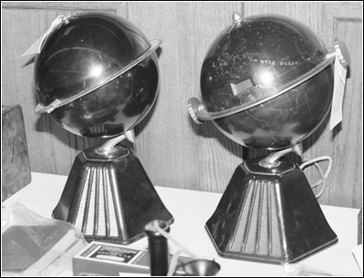 A pair of Colonial Globe radios