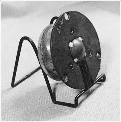 A view of the dome-shaped tweeter used in the AR-2ax