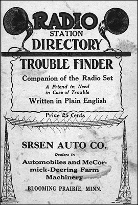 The cover of a 1925 radio station directory